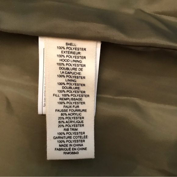 Maralyn Me Winter Coat Jacket Womens Large Junior Army Green Puffer Hooded - Picture 14 of 14